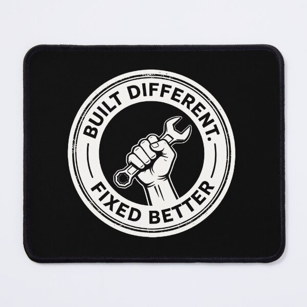 Item preview, Built Different Fixed Better Funny Mechanic Shirt designed and sold by MotivaChic.