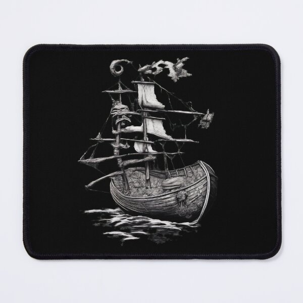 Item preview, Mystical Ghost Ship Sailing Ship Dark Art Ink designed and sold by Conpo.