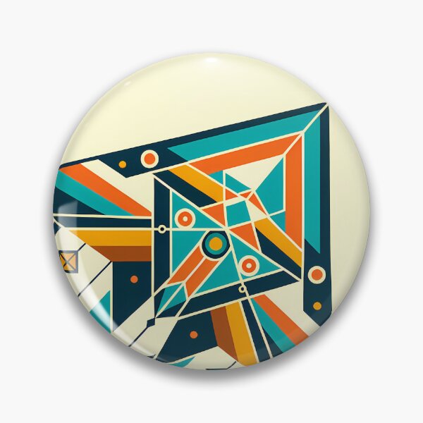 Item preview, Geometric Arrow Burst in Teal and Orange designed and sold by InkSmithery.