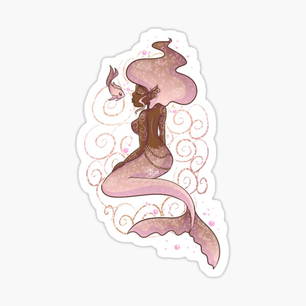 Rose Gold Mermaid Sticker