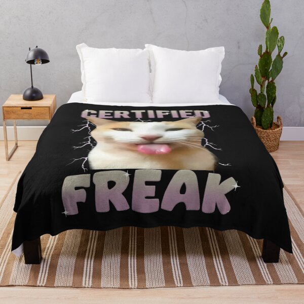 Item preview, Cat Meme Certified Freak Eat Cement Cursed Cats Humor Funny designed and sold by ArleneRowe.