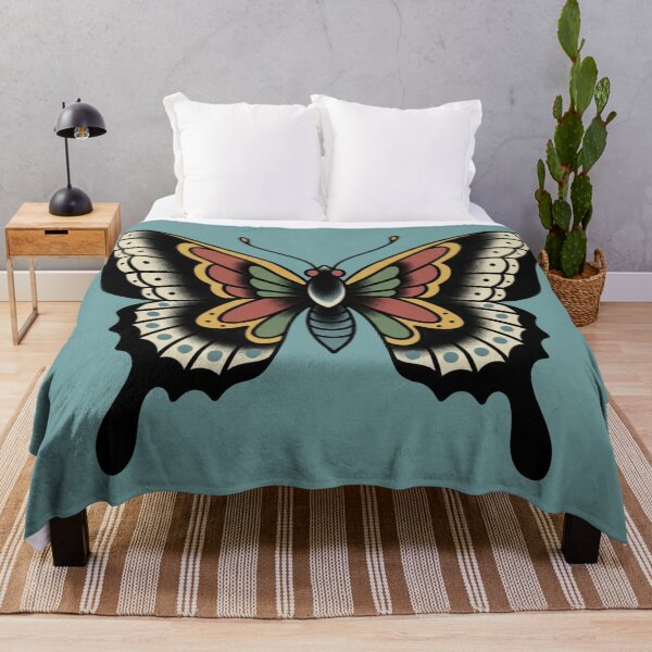Item preview, Traditional tattoo style butterfly designed and sold by TinyRed SpiralArt.