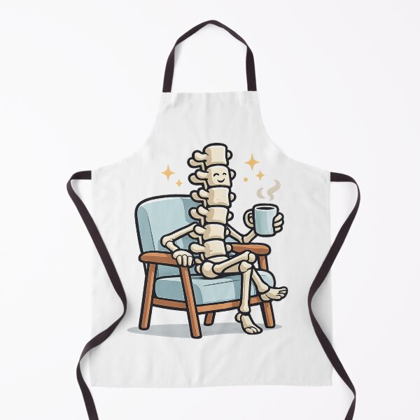 Item preview, Relaxed Spine Skeleton with Coffee – Funny Anatomy Design designed and sold by myforestfog.