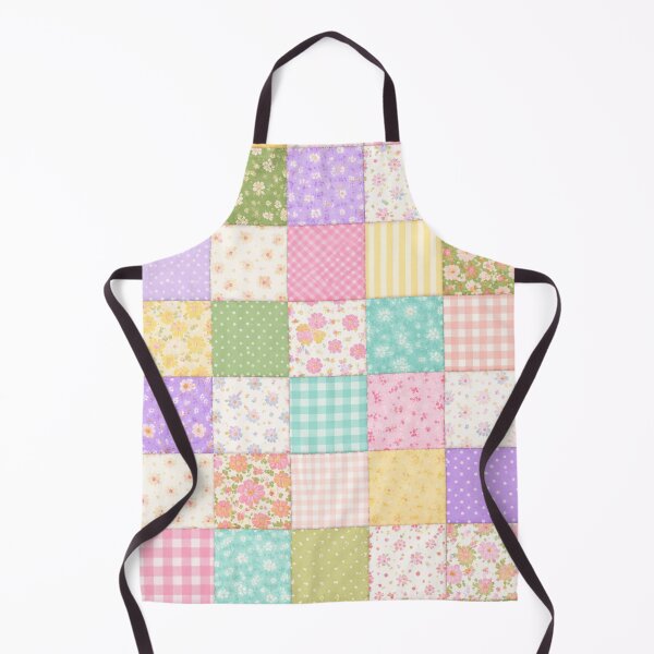 Artikelvorschau, Patchwork-Quiltmuster in Pastellfarben – Gemütliches Cottagecore-Stoffquadrat-Design entworfen und verkauft von CzipipitoStudio.