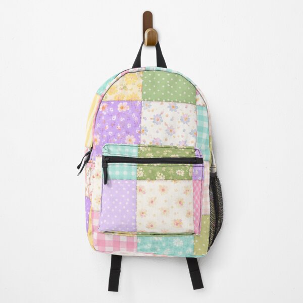 Item preview, Pastel Patchwork Quilt Pattern - Cozy Cottagecore Fabric Squares Design designed and sold by CzipipitoStudio.