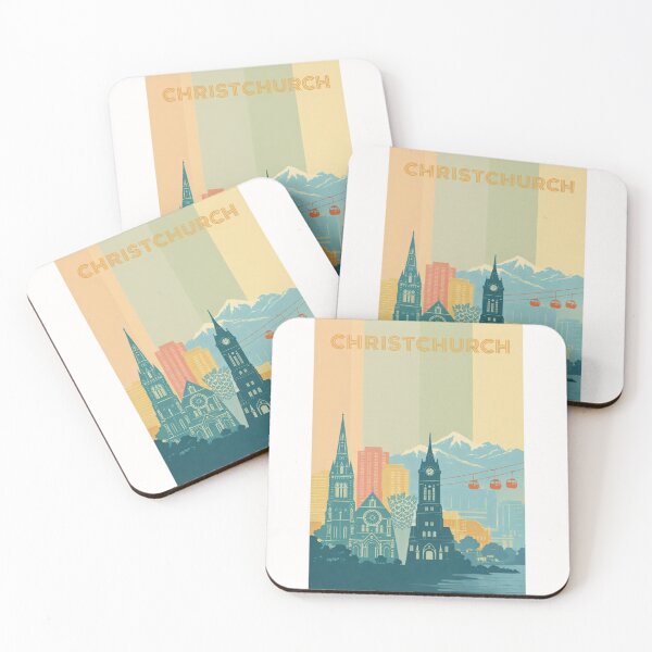 Item preview, Christchurch Skyline with Cathedral, Gondolas and Southern Alps designed and sold by Places On Earth.