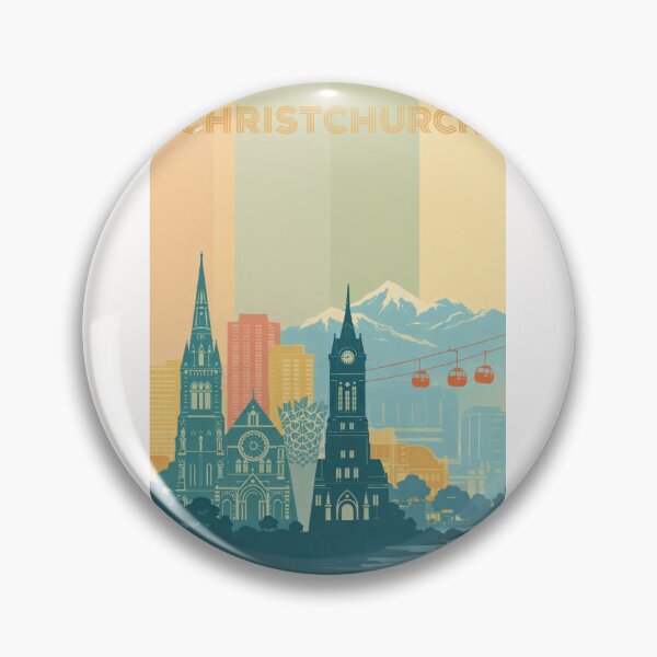 Item preview, Christchurch Skyline with Cathedral, Gondolas and Southern Alps designed and sold by Places On Earth.