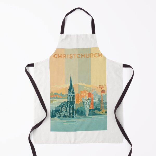 Item preview, Christchurch Cityscape with Gothic Cathedral and Mountains designed and sold by Places On Earth.