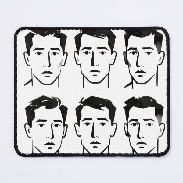 Item preview, Six male images in black & white designed and sold by Andykinoz.