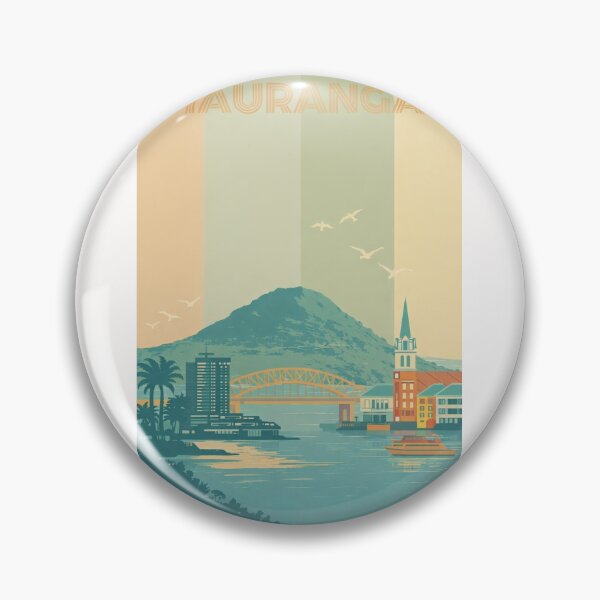 Item preview, Tauranga Waterfront with Mount Maunganui and Bridge at Sunset designed and sold by Places On Earth.