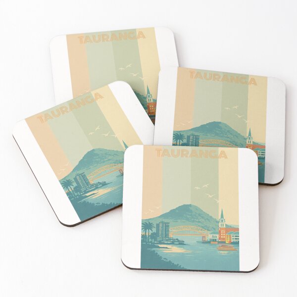 Item preview, Tauranga Waterfront with Mount Maunganui and Bridge at Sunset designed and sold by Places On Earth.