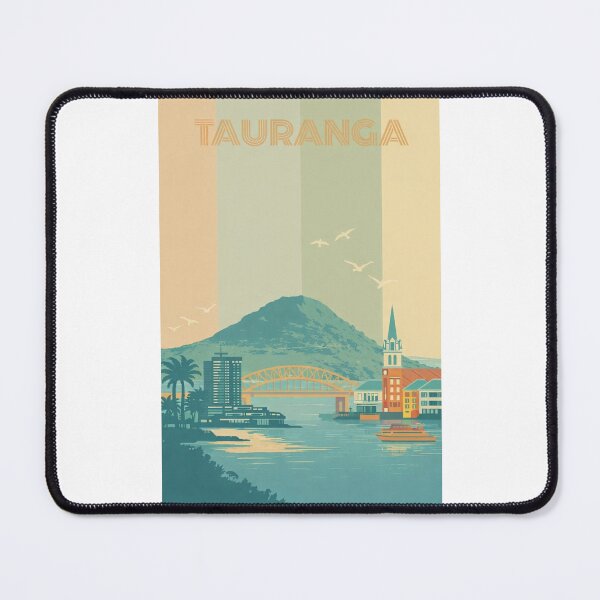 Item preview, Tauranga Waterfront with Mount Maunganui and Bridge at Sunset designed and sold by Places On Earth.