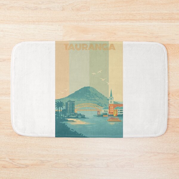Item preview, Tauranga Waterfront with Mount Maunganui and Bridge at Sunset designed and sold by Places On Earth.