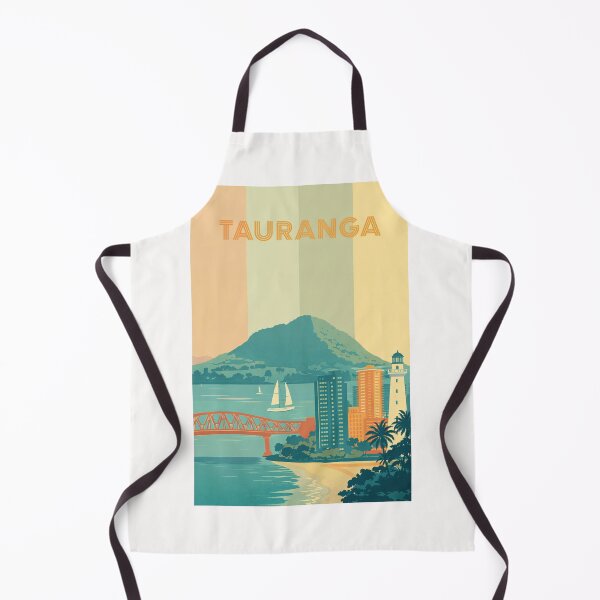 Item preview, Tauranga Cityscape with Mount Maunganui and Lighthouse on the Shoreline designed and sold by Places On Earth.