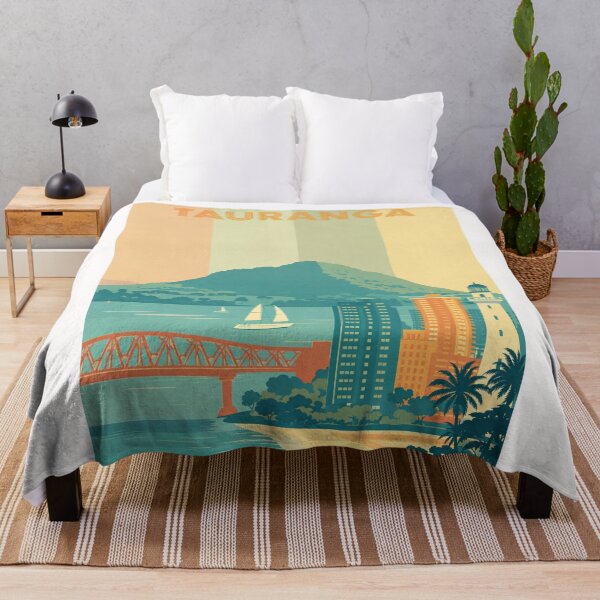 Item preview, Tauranga Cityscape with Mount Maunganui and Lighthouse on the Shoreline designed and sold by Places On Earth.