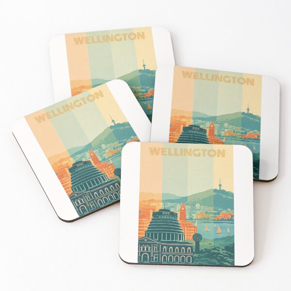 Item preview, Wellington City Skyline with the Beehive, Cable Car and Mount Victoria in the Background designed and sold by Places On Earth.