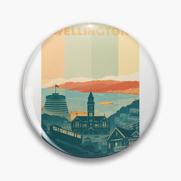 Item preview, Wellington Harbour View with Parliament, Town Hall and Hilltop Homes designed and sold by Places On Earth.