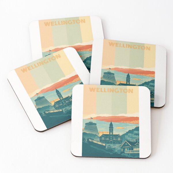 Item preview, Wellington Harbour View with Parliament, Town Hall and Hilltop Homes designed and sold by Places On Earth.
