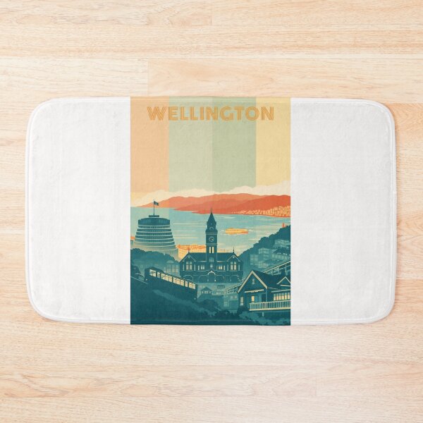 Item preview, Wellington Harbour View with Parliament, Town Hall and Hilltop Homes designed and sold by Places On Earth.