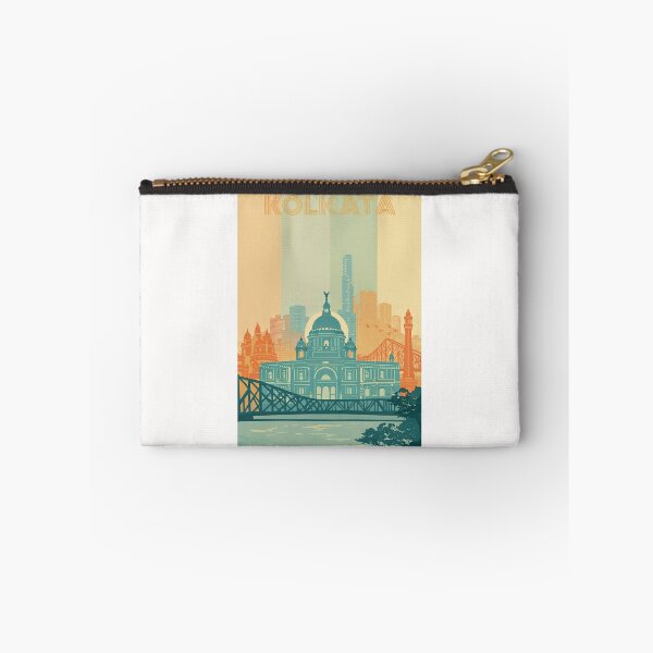 Item preview, Kolkata Skyline with Victoria Memorial, Temples and City Buildings designed and sold by Places On Earth.