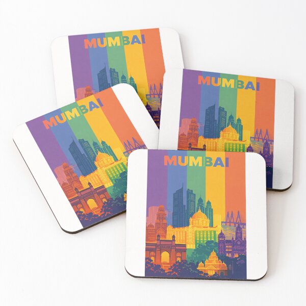 Item preview, Mumbai Cityscape with Gateway of India, Taj Hotel, and Bandra-Worli Sea Link designed and sold by Places On Earth.
