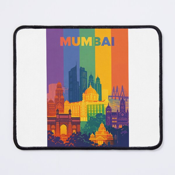 Item preview, Mumbai Cityscape with Gateway of India, Taj Hotel, and Bandra-Worli Sea Link designed and sold by Places On Earth.