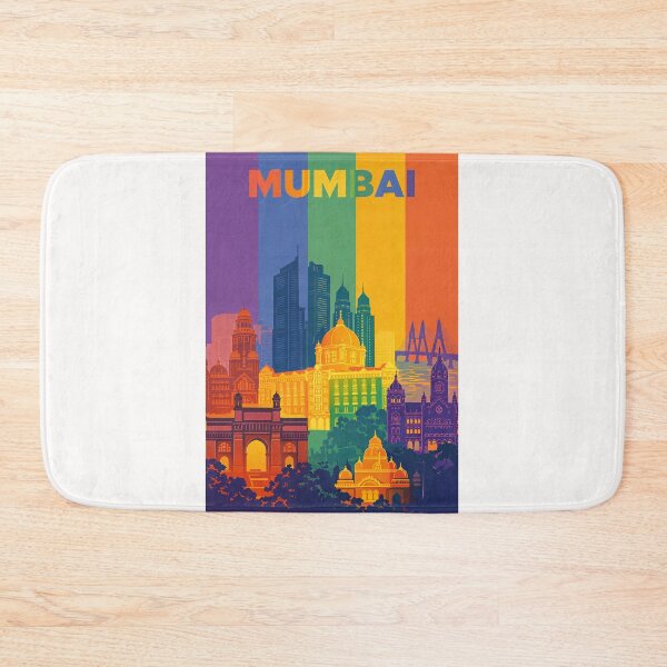 Item preview, Mumbai Cityscape with Gateway of India, Taj Hotel, and Bandra-Worli Sea Link designed and sold by Places On Earth.