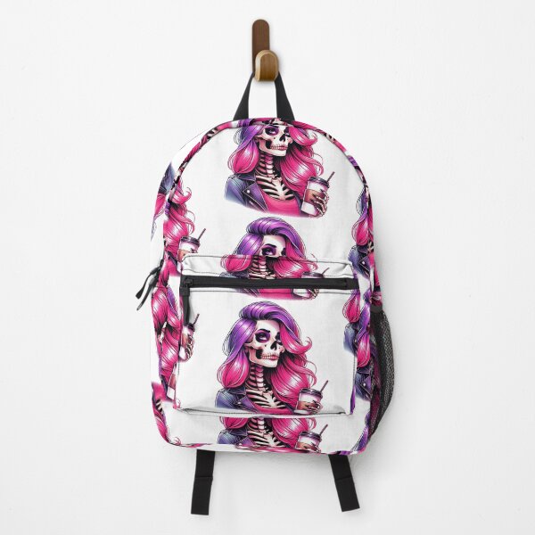 Item preview, Pink Skeleton Girl Coffee Dark Feminine Illustration designed and sold by Lulunza.