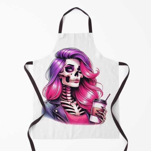 Item preview, Pink Skeleton Girl Coffee Dark Feminine Illustration designed and sold by Lulunza.