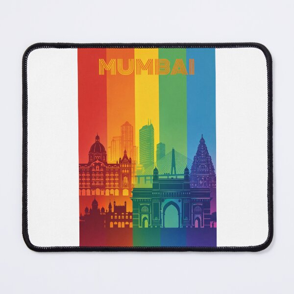 Item preview, Mumbai Rainbow Skyline with Sea Link, Gateway of India and Heritage Hotels designed and sold by Places On Earth.