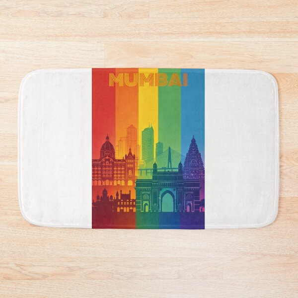 Item preview, Mumbai Rainbow Skyline with Sea Link, Gateway of India and Heritage Hotels designed and sold by Places On Earth.