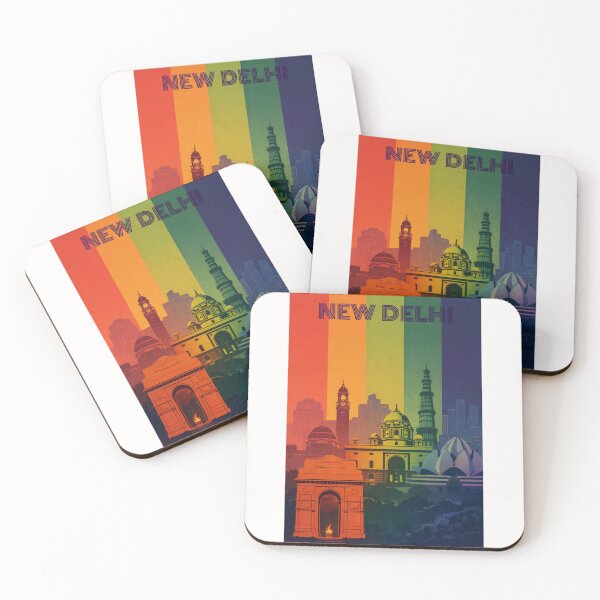 Item preview, New Delhi Landmark Skyline with India Gate, Qutub Minar and Lotus Temple designed and sold by Places On Earth.