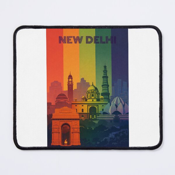 Item preview, New Delhi Landmark Skyline with India Gate, Qutub Minar and Lotus Temple designed and sold by Places On Earth.