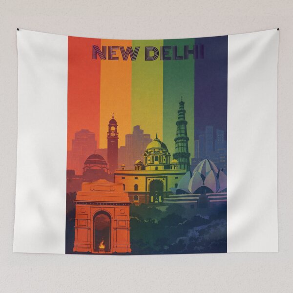 Item preview, New Delhi Landmark Skyline with India Gate, Qutub Minar and Lotus Temple designed and sold by Places On Earth.