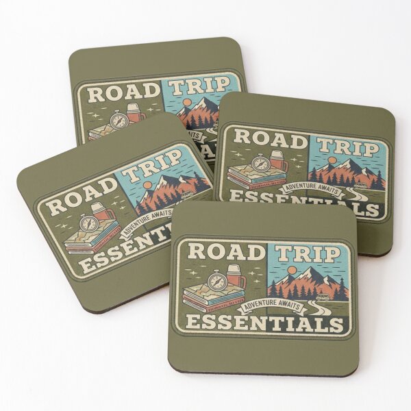 Item preview, Road Trip Essentials - Adventure Awaits Mountain Badge designed and sold by xofi.