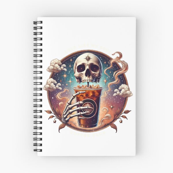 Item preview, Mystic Skull In Coffee Cup Dark Fantasy Illustration designed and sold by Lulunza.