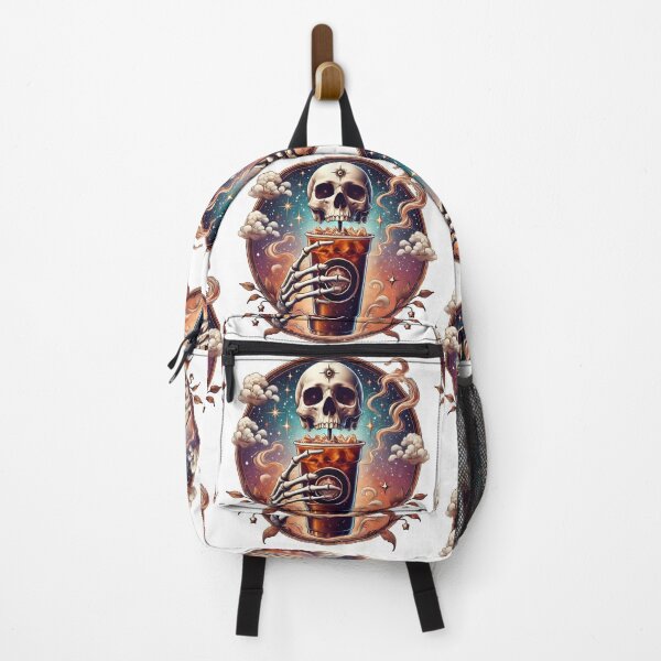 Item preview, Mystic Skull In Coffee Cup Dark Fantasy Illustration designed and sold by Lulunza.