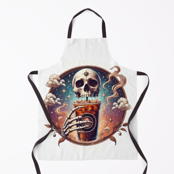Item preview, Mystic Skull In Coffee Cup Dark Fantasy Illustration designed and sold by Lulunza.