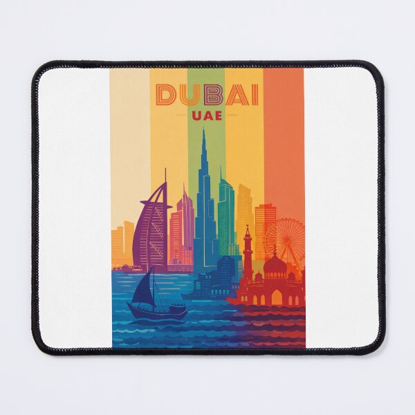 Item preview, Dubai Skyline Featuring Burj Khalifa, Burj Al Arab and Waterfront Landmarks designed and sold by Places On Earth.