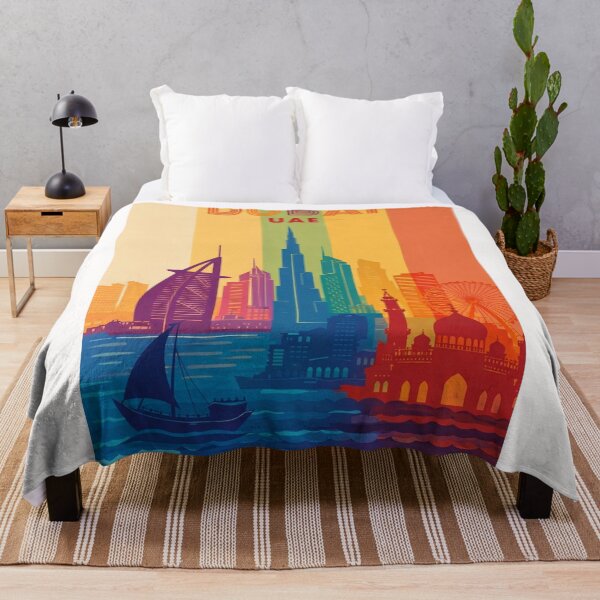 Item preview, Dubai Skyline Featuring Burj Khalifa, Burj Al Arab and Waterfront Landmarks designed and sold by Places On Earth.