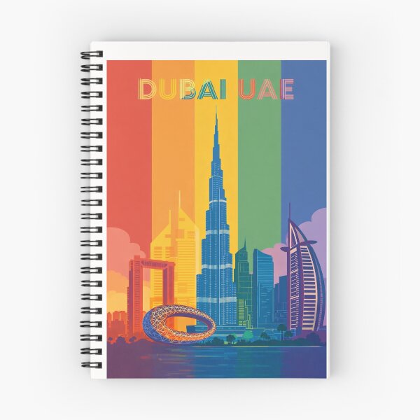 Item preview, Dubai Rainbow Cityscape with Burj Khalifa, Dubai Frame and Burj Al Arab designed and sold by Places On Earth.