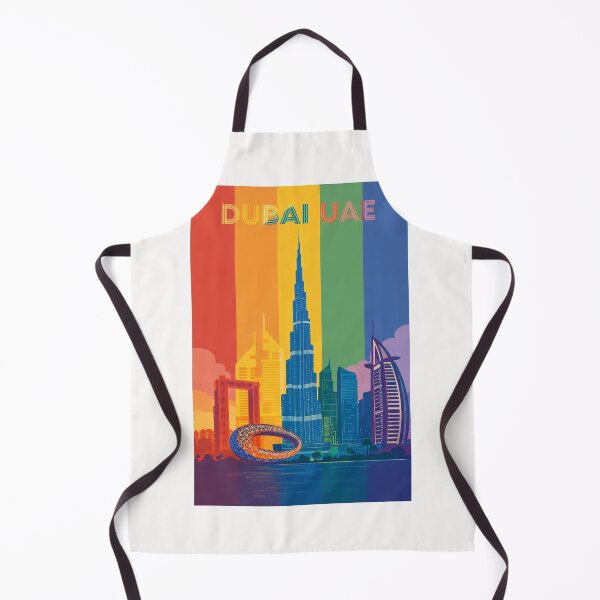 Item preview, Dubai Rainbow Cityscape with Burj Khalifa, Dubai Frame and Burj Al Arab designed and sold by Places On Earth.