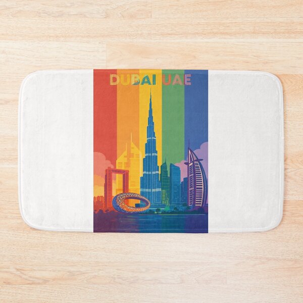 Item preview, Dubai Rainbow Cityscape with Burj Khalifa, Dubai Frame and Burj Al Arab designed and sold by Places On Earth.
