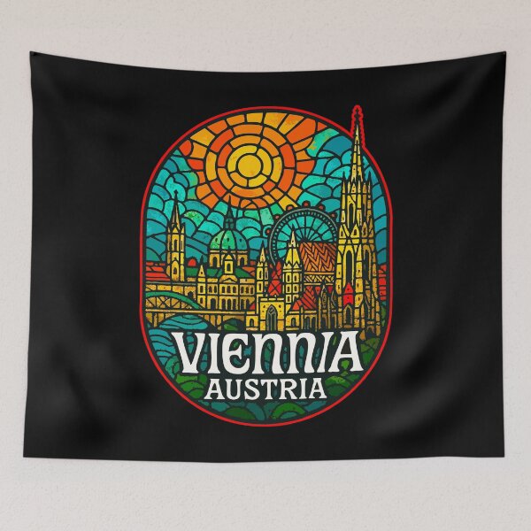 Item preview, Vienna Austria Stained Glass Travel designed and sold by TomFrontierArt.
