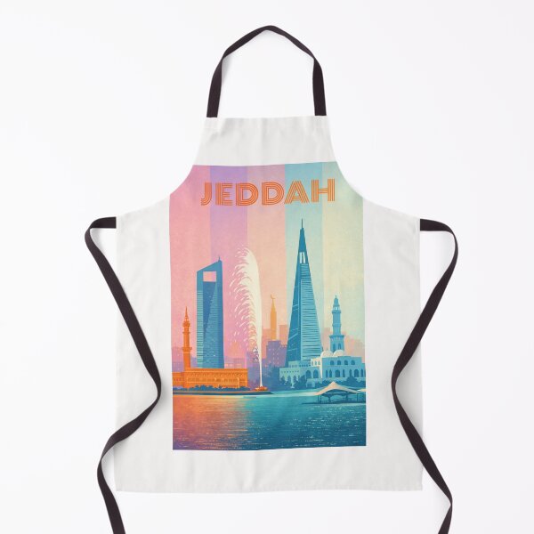 Item preview, Jeddah Modern Skyline with Fountain, Mosques and Skyscrapers designed and sold by Places On Earth.