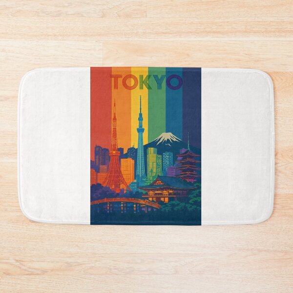 Item preview, Tokyo Rainbow Cityscape with Skytree, Tokyo Tower and Traditional Temples designed and sold by Places On Earth.