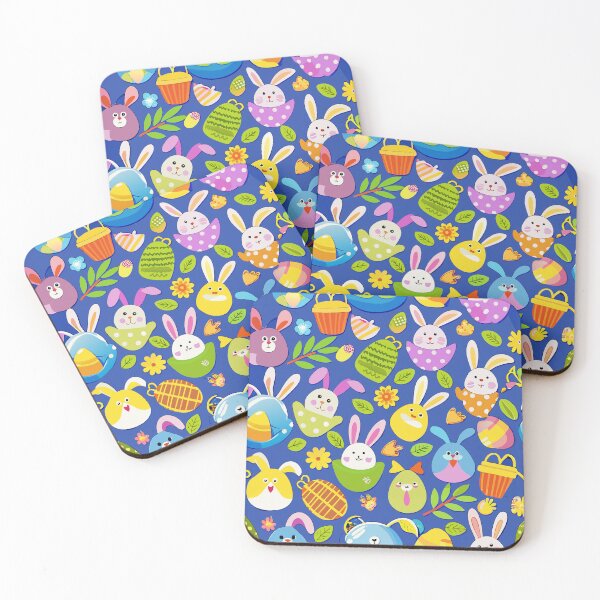 Item preview, Whimsical Easter Bunnies in Colorful Egg Shells Pattern designed and sold by Jirada.