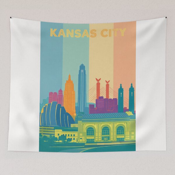 Item preview, Kansas City Skyline Featuring Union Station, Kauffman Center and One Kansas City Place designed and sold by Places On Earth.