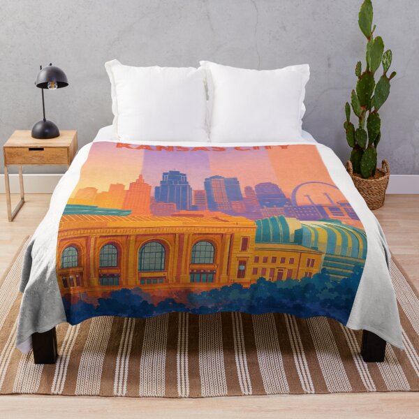 Item preview, Kansas City Downtown View with Union Station and Sports Stadium Silhouette designed and sold by Places On Earth.