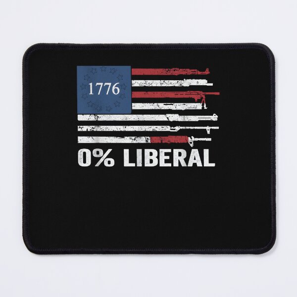 Item preview, 0% Liberal Zero Percent - Funny Pro Gun USA Guns Flag designed and sold by THREE LITTLE BEANS.